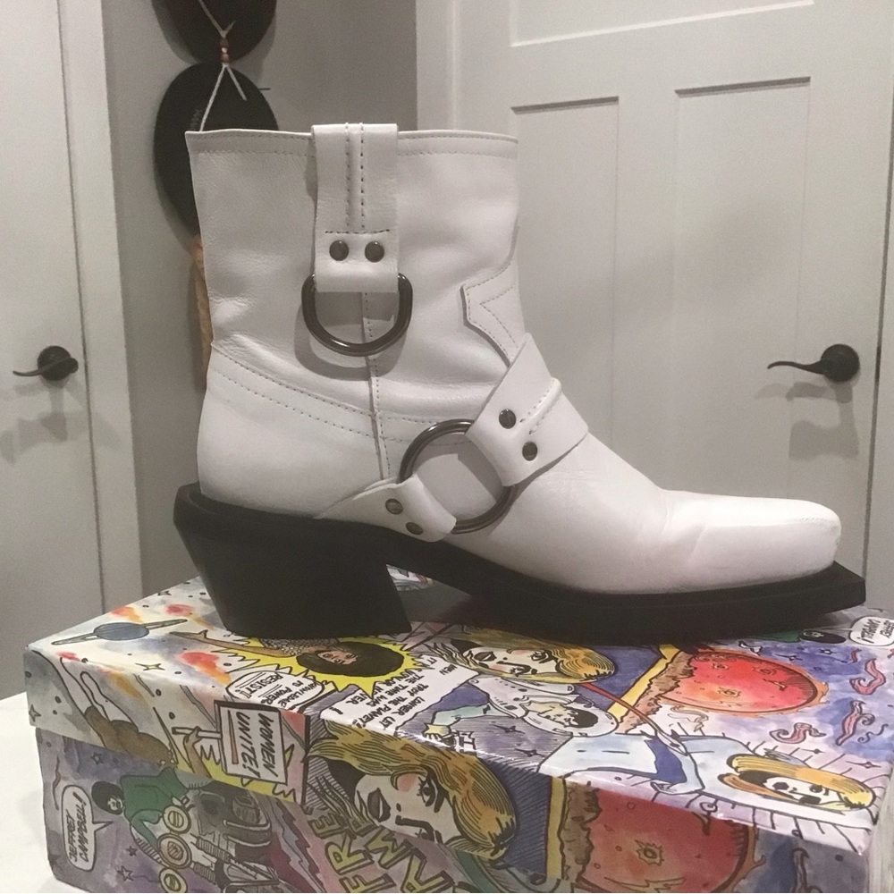 Topshop White Western Boots